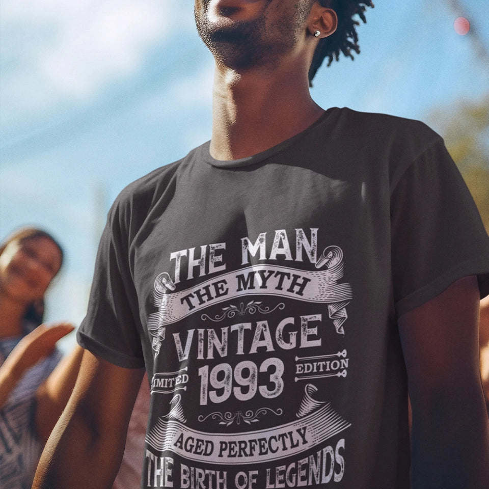 The Man The Myth Vintage Edition, Personalized T-shirt, Retro Classic T-Shirt for Him, Birthday Gift for Men