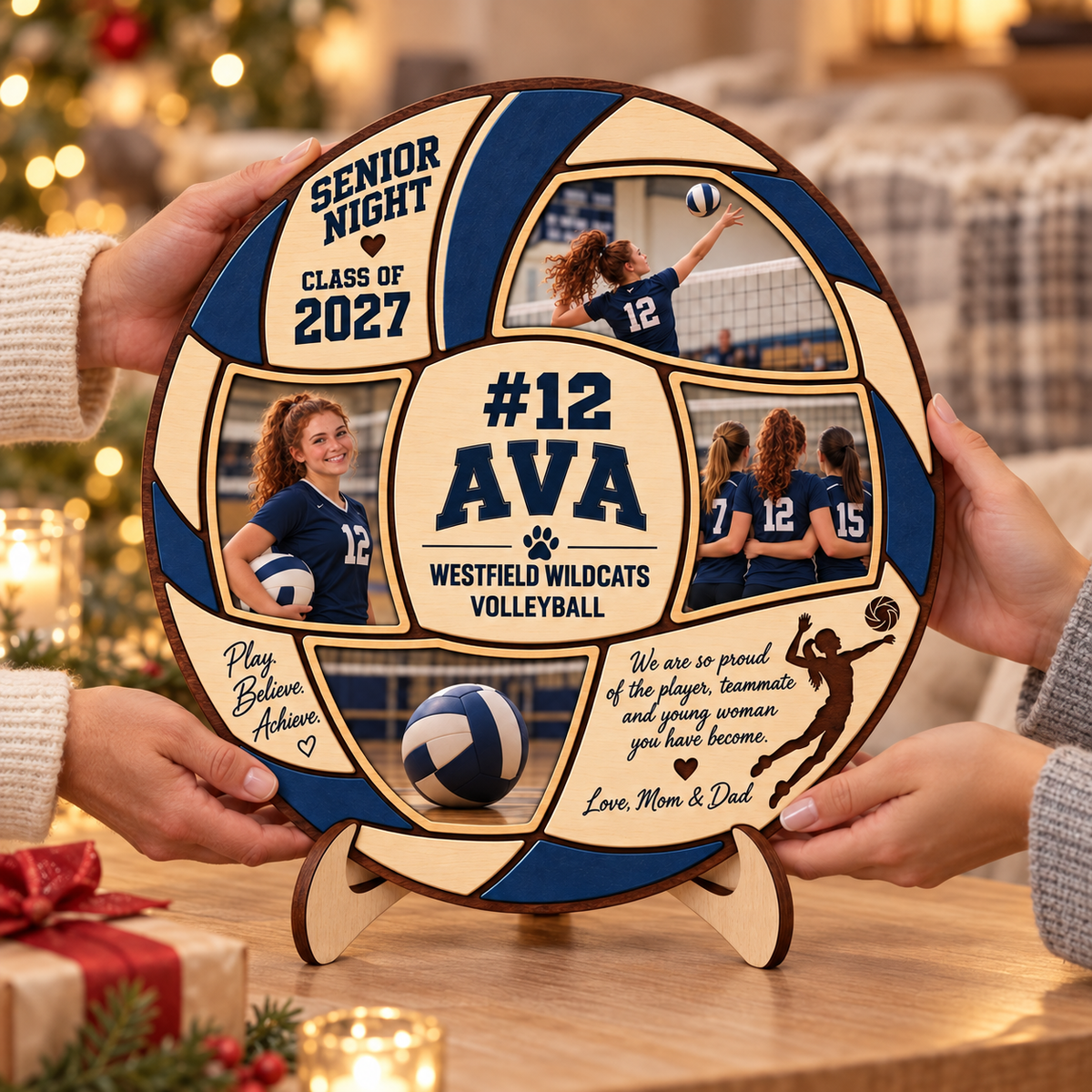 Personalized Volleyball Photo Collage Plaque with Stand – Christmas Gift for Volleyball Players, Senior Night & Graduation Keepsake 65506e2b-1c60-4679-a23b-bc4b3dfa2b7f-Senior-night-plaque-handoff-2.png
