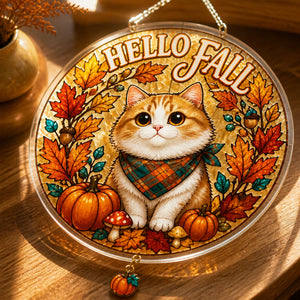 Hello Fall Cozy Cat Garden Flag - 1 Layered Suncatcher with Charm 6557ed1f-7926-451a-b065-7358bfb16bd7.jpg
