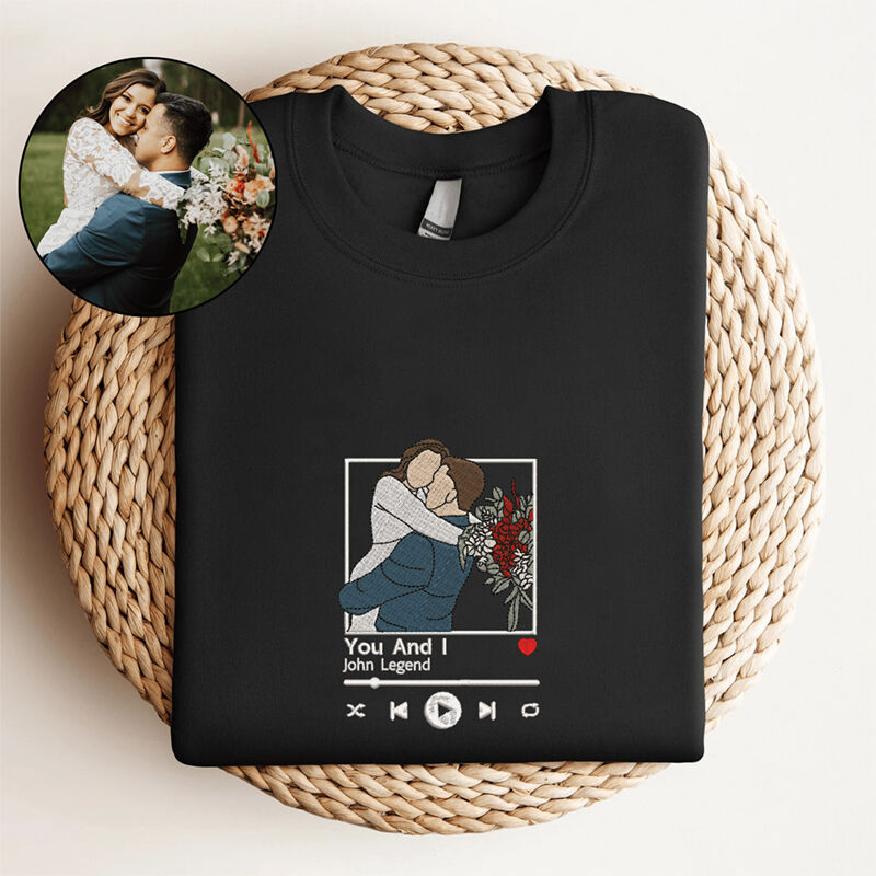 Personalized embroidered custom your own photo shirt - Handmade shirt