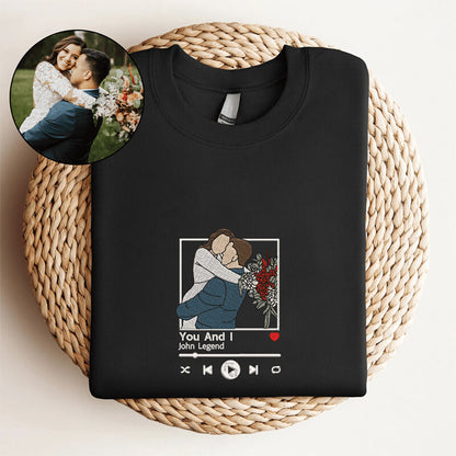 Personalized embroidered custom your own photo shirt - Handmade shirt