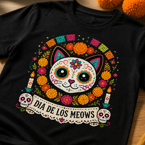 Dia de los Meows Calavera Cat Tee - Personalized T-shirt 6570acb4-58c0-468d-a943-8c56650941b1.jpg