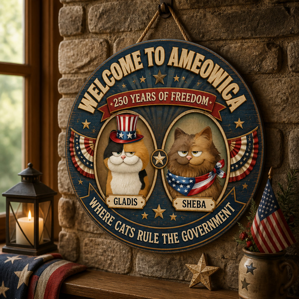 Welcome to Ameowica Custom Cat Portrait Wood Sign - Personalized Wood Sign 6574ff03-943d-43fc-a8c4-a96ddaba053c.jpg