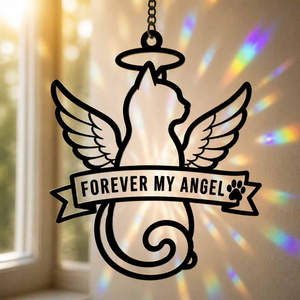 Angel Cat Memorial Suncatcher – Forever My Angel - Suncatcher Ornament 65904c61-4f29-42a1-882d-8810084feece.jpg