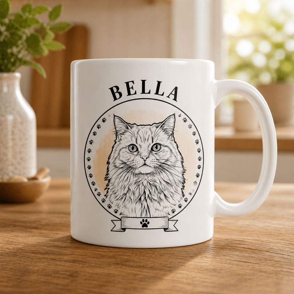 Custom Pet Portrait Mug — Ink & Wash Medallion - Personalized Mug 65be988a-7958-4d7e-b822-bb81ff43bce4.png