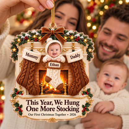 Personalized Baby’s First Christmas Ornament 2026 – Custom Photo & Name, Dear Santa I’m New Here Keepsake, Gift for New Parents 65ca97b2-b18d-4662-acc1-42385b3ee566-Caramel-First-Christmas-Family-Ornament-4.png