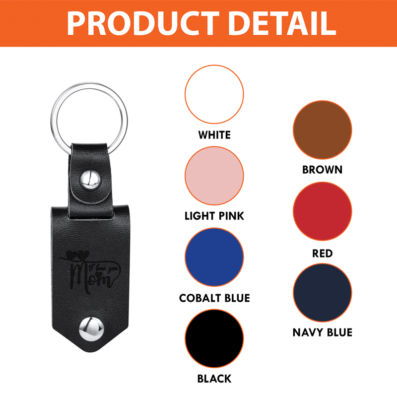 Men accessory - Leather keychain with photo, 1st anniversary gift for boyfriend, anniversary gift ideas for men, unique photo gift for him