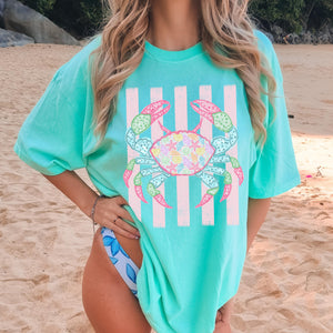 Comfort Colors Crab Shirt - Preppy Crab Graphic T-shirt - Boho Summer Beach Shirt - Retro Print Nautical Image TShirt 65fcf5fe-99ba-4af6-b3ea-ec66302d8a37-7.jpg