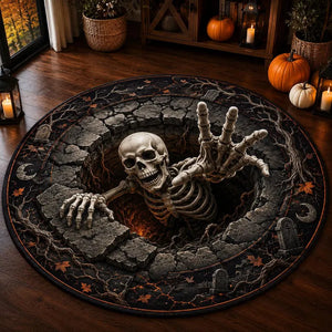 Halloween Round Quilted Rug, 3D Skeleton Illusion Rug, Spooky Graveyard Area Rug, Scary Halloween Decor, Skeleton Floor Mat, Home Decor 6601004c-573e-41c7-b655-4bc311ce9596-fgf-1-.webp