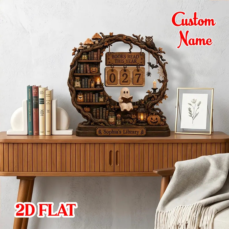 Personalized Whimsical Ghost Reading Tracker | Wooden Book Counter, Enchanted Library Decor 6605aff0-d544-498d-92de-a0fb1b851423-sfdsrgred-1-.webp