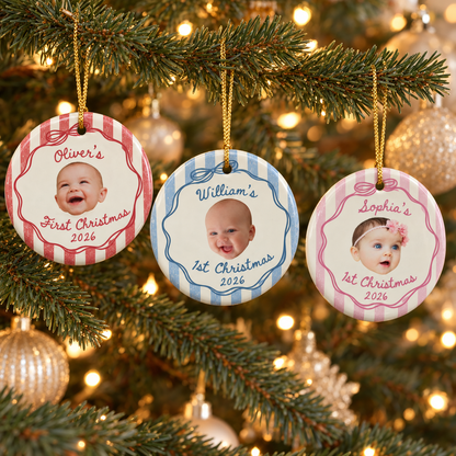 Baby First Christmas Ornament, Baby's First Christmas Ornament Baby Photo Ornament Funny Christmas Keepsake Gift Funny Baby Ornament 2026 66095a58-1172-4004-b25f-39fc6c431eeb-banner-2.png
