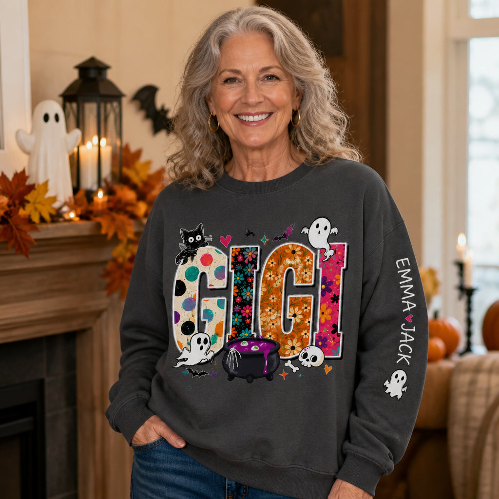 Custom Grandma Nickname Halloween Sweatshirt – Ghosts & Cauldron - Personalized Sweatshirt 660c33df-a119-41d7-b749-42768cabb148.jpg