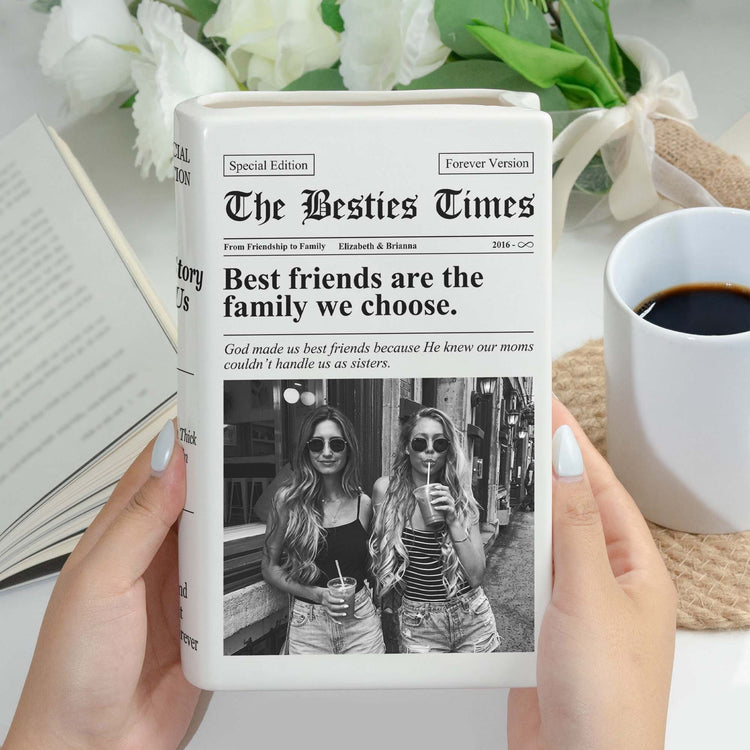 Friendship Newspaper Custom Photo Best Friend Keepsake Gift For Her - Personalized Vase 660f2337-4300-4a7c-88cf-4edaffbadedd-Friendship_Newspaper_Custom_Photo_Best_Friend_Keepsake_Gift_For_Her_Personalized_Vase_6.jpg