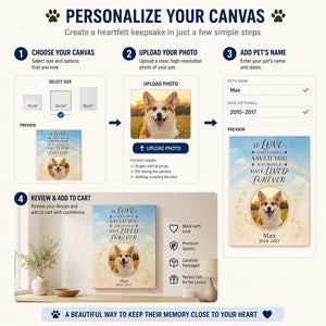 Pet Memorial Canvas — If Love Could Have Saved You (Photo, Name & Years) - Personalized Canvas 66212d6d-479e-4fa1-aab8-61c4a757a648.jpg