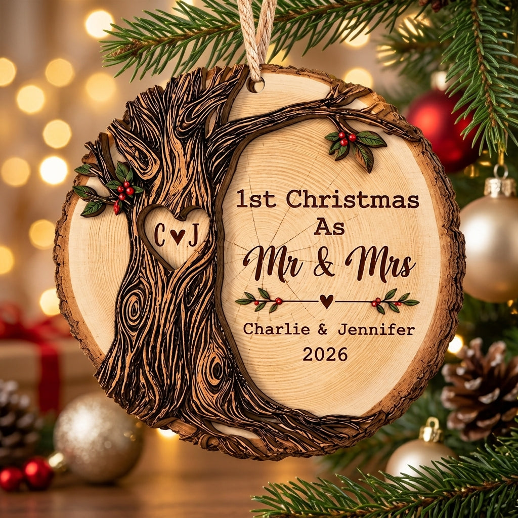 Personalized 1st Christmas as Mr & Mrs Ornament 2026 – Custom Couple Names & Initials Wooden Newlywed Christmas Gift 663a1172-73f4-43e9-a38c-5ae9ca255158-mockup-slot-1-1789720777029.png