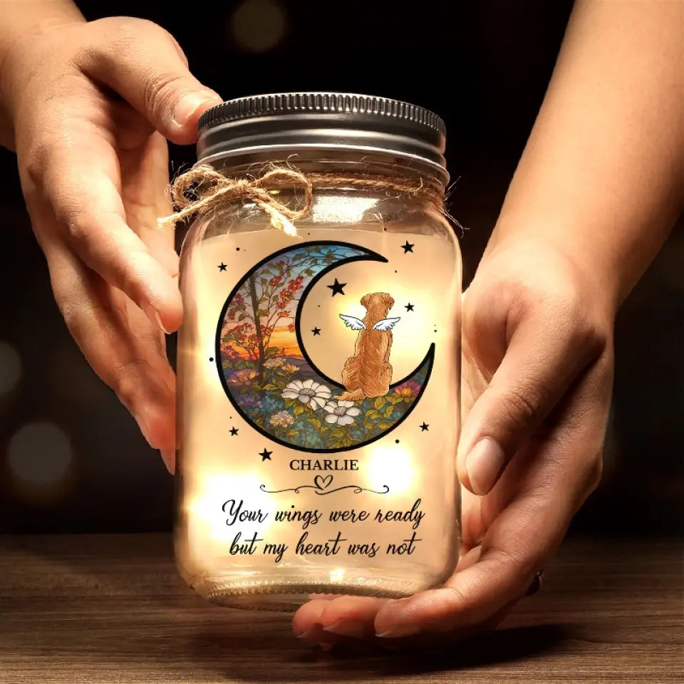 Some Angels Choose Fur Instead Of Wings - Memorial Personalized Custom Mason Jar Light - Sympathy Gift For Pet Owners, Pet Lovers 6662b8d5339a6_5000x_85f1e48a-459e-4414-955d-eb0e4b99faad.jpg