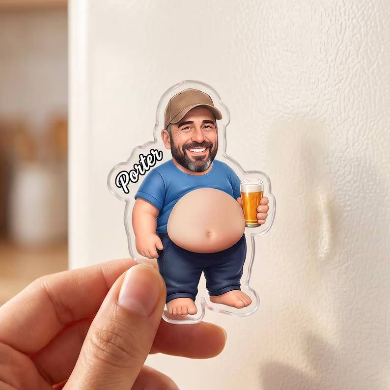 Custom Face Photo Fridge Magnet, Funny Personalized Dad Gift, Acrylic Squeeze Belly Magnet, Husband Grandpa Birthday Christmas Keepsake 66667341-2852-4f63-a49d-6da66a1b2e90-dfdrfrtg-2-.jpg