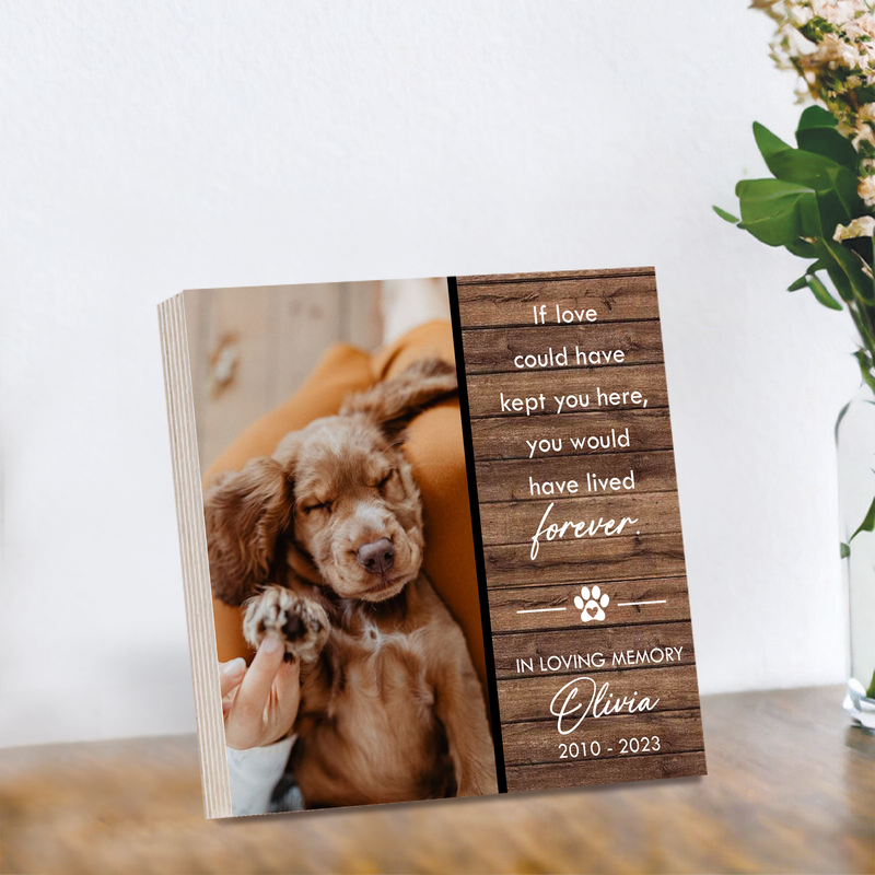 Personalized Pet Memorial Printed - Wood Photo Block - Dog Loss Gift - Dog Memorial Gift - Pet Loss Gift Dog - Pet Memorial Gift