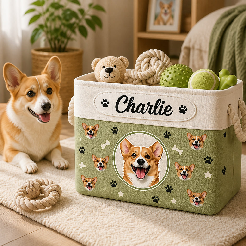 Custom Pet Photo Storage Bin with Name - Personalized Storage Bag 667a6629-9a96-4dae-8ba1-291b003e5a8e.jpg