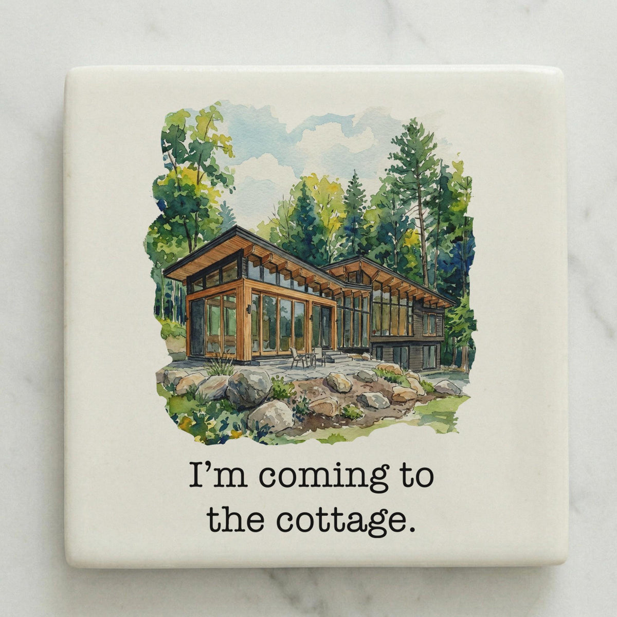 I’m Coming to the Cottage Ceramic Coasters, Hockey Romance Gift 66917db7-d7d4-466c-b9dd-c096e1b84893-2.jpg