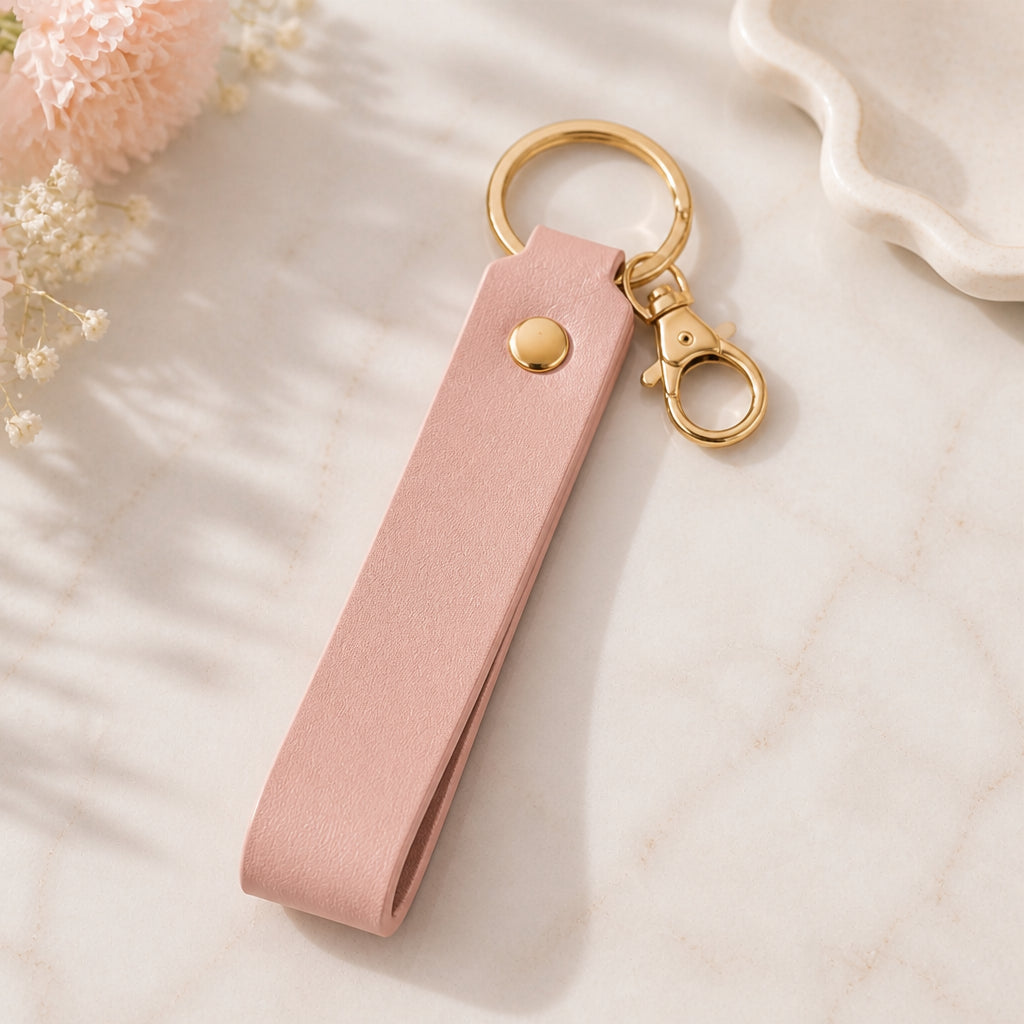 Personalized Engraved Leather Name Keychain – Floral Line Art - Personalized Leather Keychain 669b2582-5194-4ed1-9188-af282a2553c7.jpg