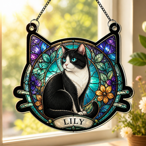 Custom Cat Stained-Glass Suncatcher – Pet Name - Personalized Suncatcher Ornament 669bdaed-fa45-4169-ad43-7c7c9a4c141b.png