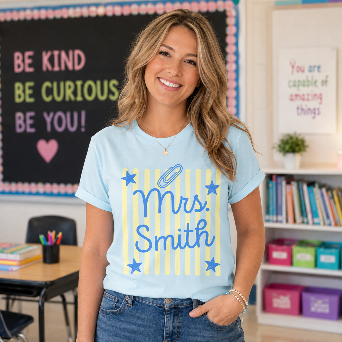 Custom Teacher Name Shirt, Personalized Teacher Shirt, Comfort Colors Teacher Tee, Back to School Shirt, Teacher Gift, Preppy Teacher Tee 66a66fc5-ddba-4fda-a66f-829b979b4319-banner-5.png