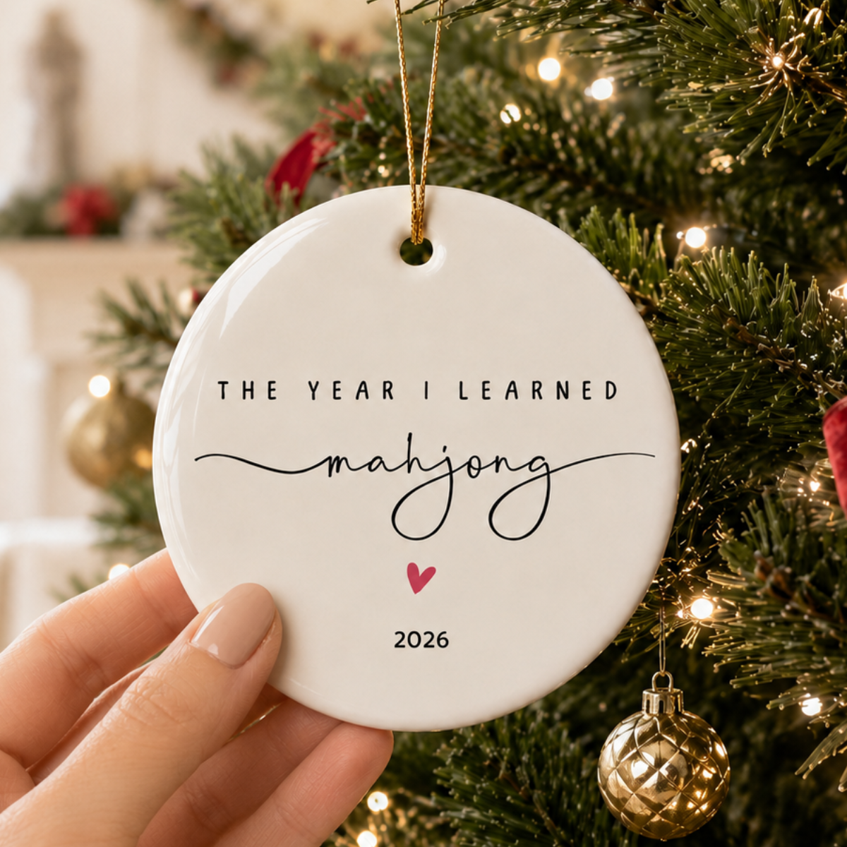 Mahjong Lover Ornament New Mahjong Hobby Gift Ceramic Christmas Ornament Mahjong Friend Personalized Mahjong Group Gift 2026 Mahjong Club 66ad1a04-6796-40bf-ab22-450bd47f675a-3.png