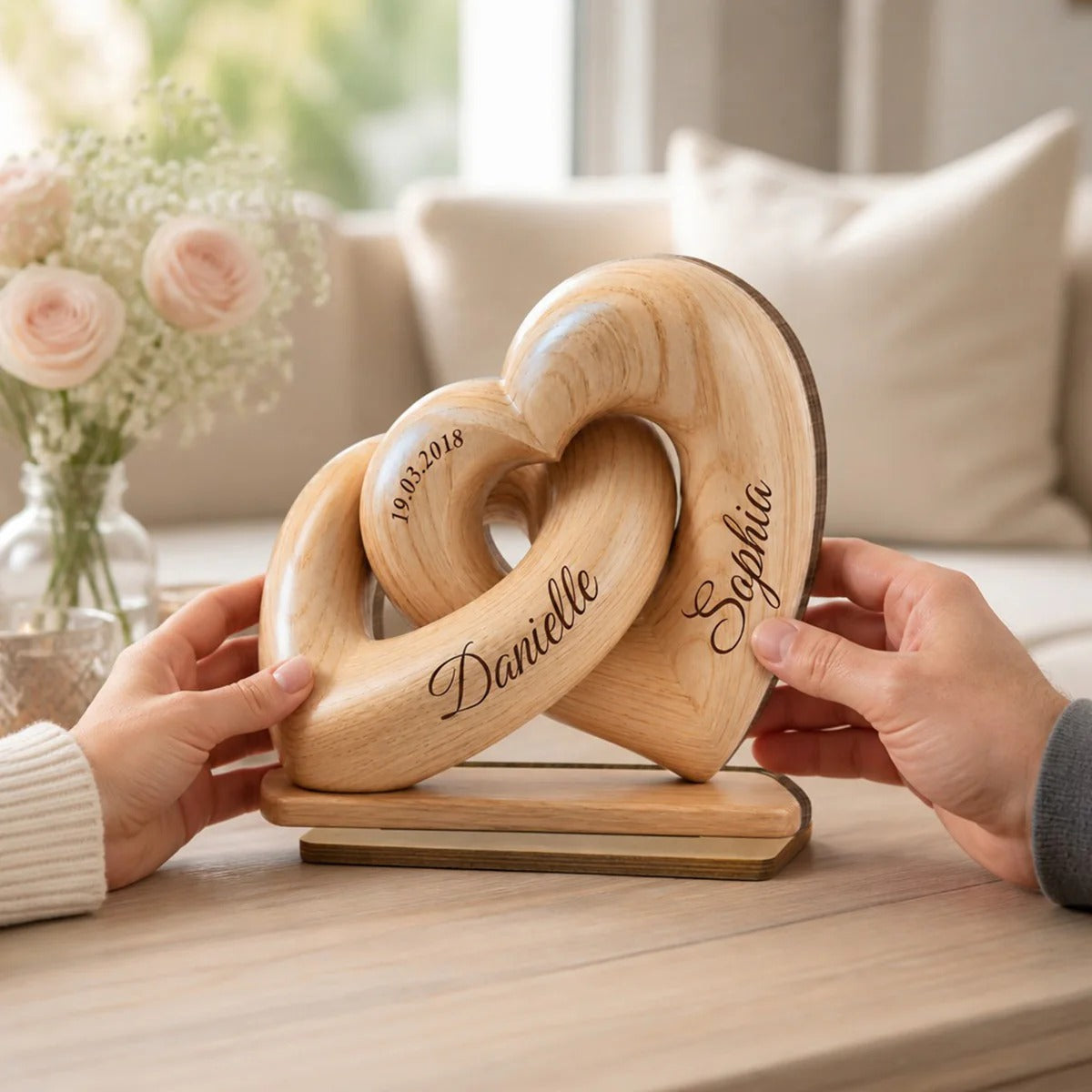 Interlocked Hearts Couple 2D Flat Plaque - Personalized 2-Layered Wooden Plaque - Gift for Him, for Her 66b950af-ebfd-4865-ba4c-ff4321c52754-banner-3-.jpg