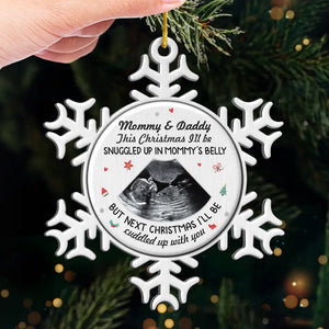 Custom Photo Bundle Of Joy For The Holidays - Family Personalized Custom Ornament - Metal Custom Shaped - Christmas Gift For Baby Kids, Newborn Baby