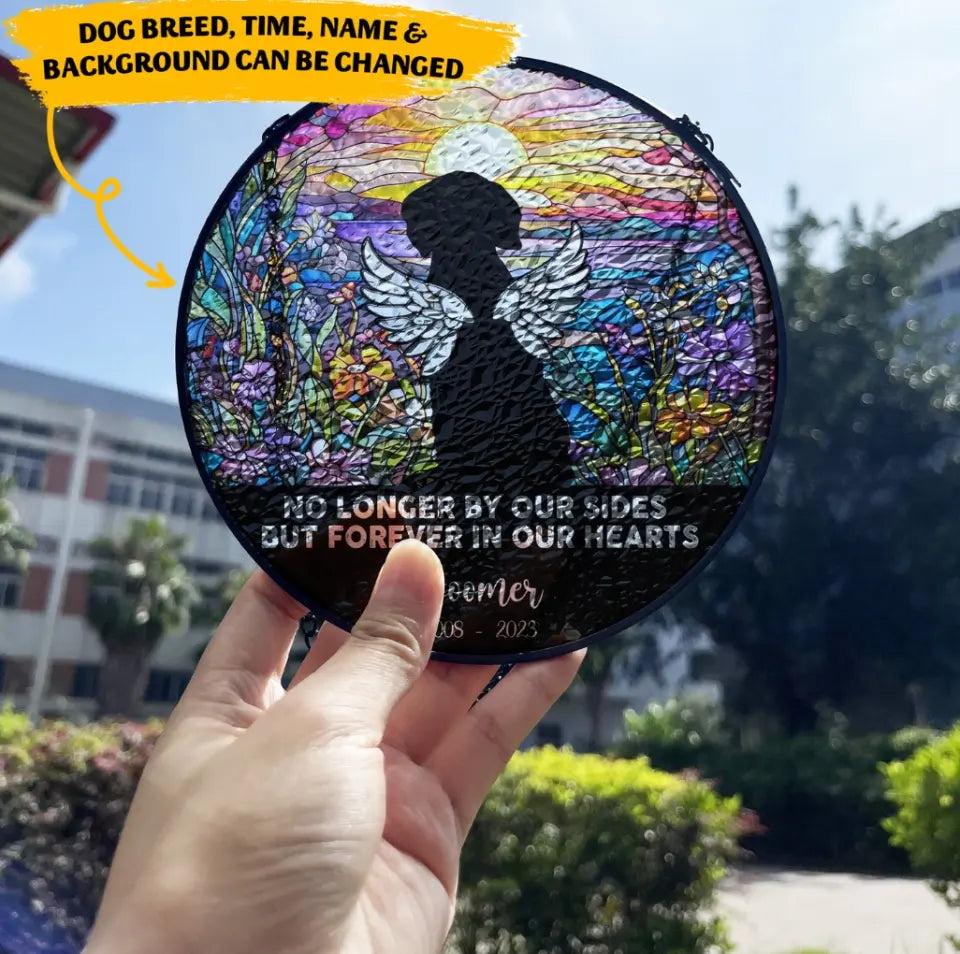 Personalized Pet Memorial Gift, Custom Dog Memorial Suncatcher Stained Glass, Dog Loss Gift, Loss of Pet Sympathy Gift, Dog Remembrance Gift