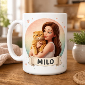 Custom Pet (or Person) Portrait Name Mug – Pastel Badge Edition - Personalized Mug 66e69fbb-3349-4538-ad11-fa66c7d942c8.png