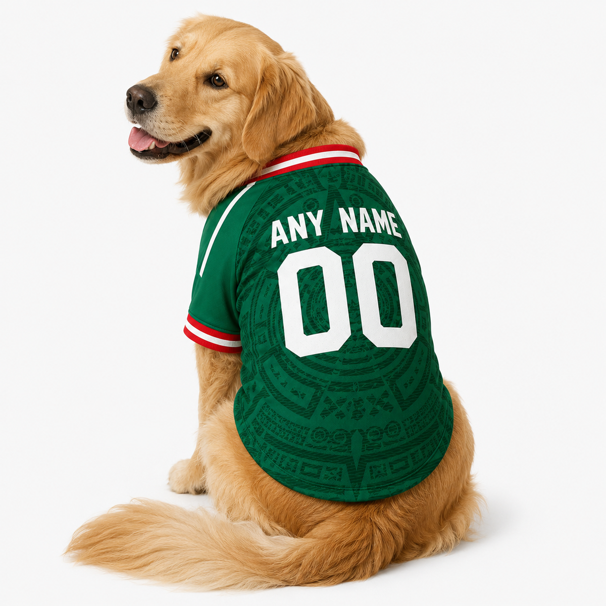 Mexico Dog Tshirt Pet Clothes Jersey Style Custom Name and Number Pet Clothes Gifts