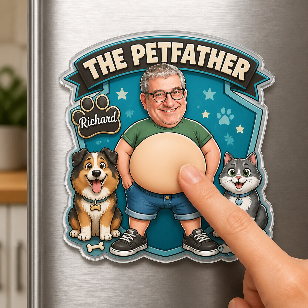 The Petfather Soft‑Belly Custom Face Fridge Magnet - Personalized Acrylic Refrigerator Magnet - Soft Rubber Belly 66f2efa9-1479-453f-8bc2-e02a1661386d.png