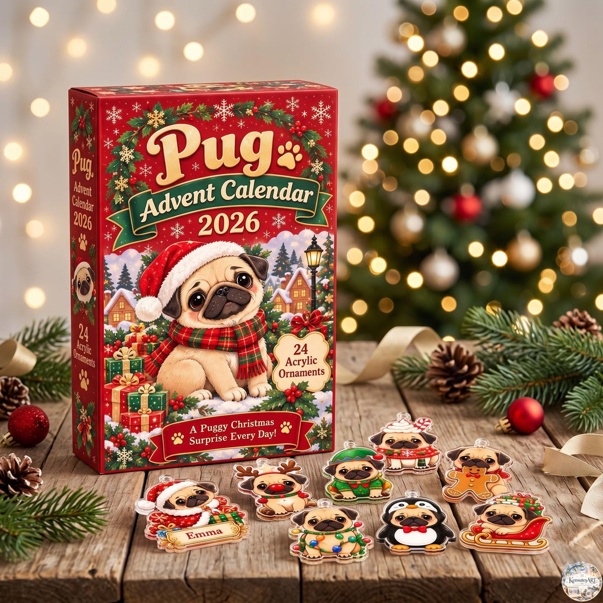 Pug Holiday Advent Calendar 2026 | 24 Day Christmas Countdown with Personalized 2D Name Charm 66fe0341-1c29-4c2c-9a4c-ece2525f0387-il_fullxfull.8643668677_hl1d.jpg