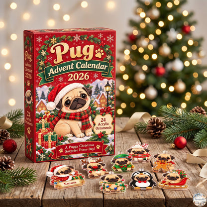 Pug Holiday Advent Calendar 2026 | 24 Day Christmas Countdown with Personalized 2D Name Charm 66fe0341-1c29-4c2c-9a4c-ece2525f0387-il_fullxfull.8643668677_hl1d.jpg