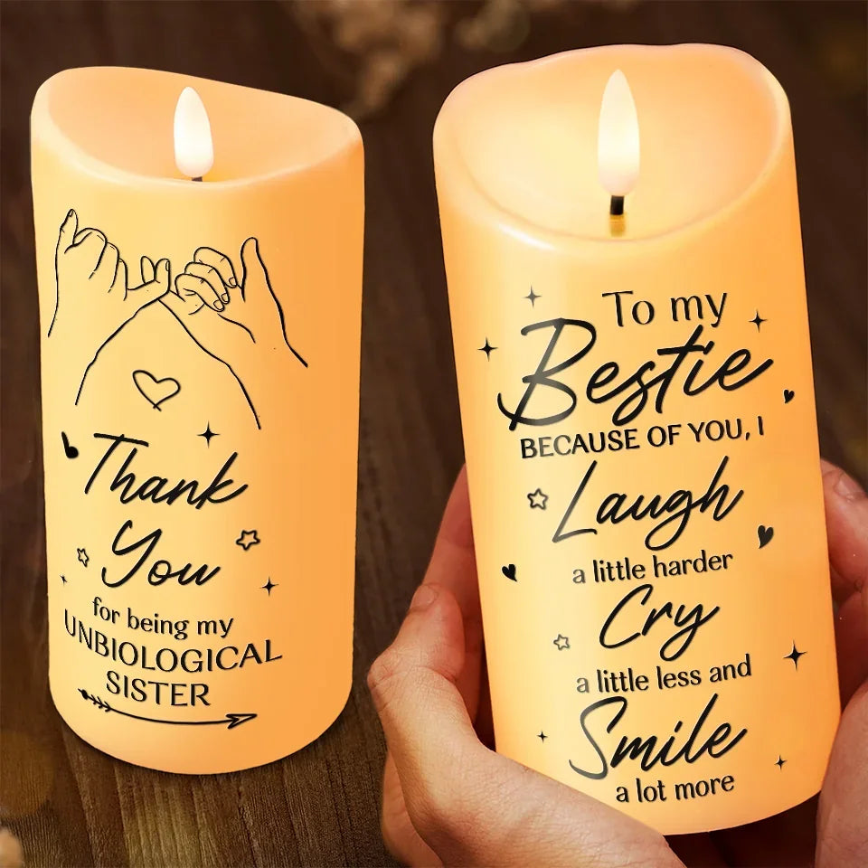 Forever Kind Of Friendship - Bestie Personalized Custom LED Candle - Christmas Gift For Best Friends, BFF, Sisters