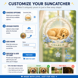 Angel Halo Pet Memorial Fridge Magnet – Photo-to-Art with Pet Name - Personalized 1 Layered Suncatcher with Charm 67402f21-49de-442b-a5c2-de07550d3c82.jpg