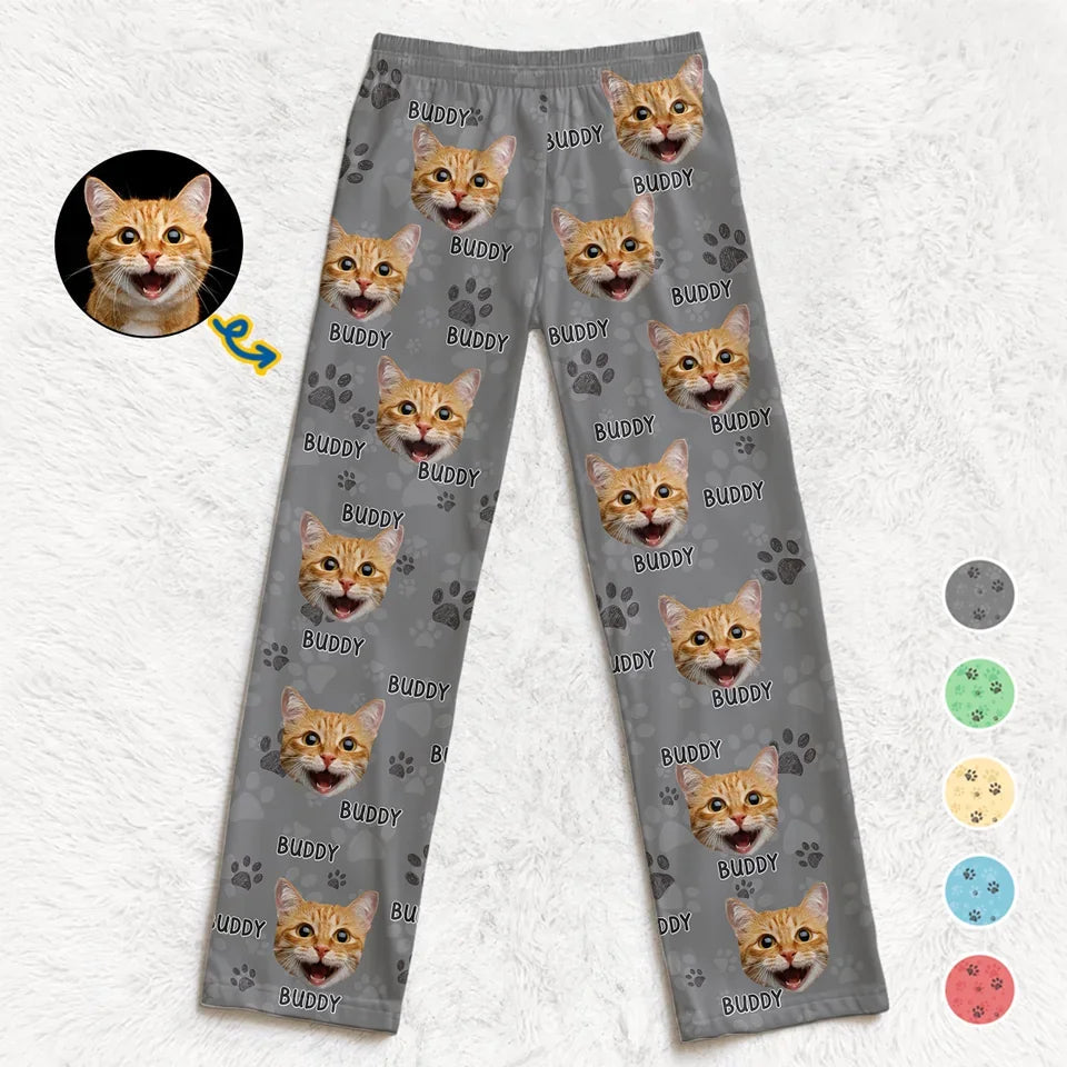 Custom Photo Pawsome Christmas Vibes! - Dog & Cat Personalized Custom Pajama Pants - Christmas Gift For Pet Owners, Pet Lovers