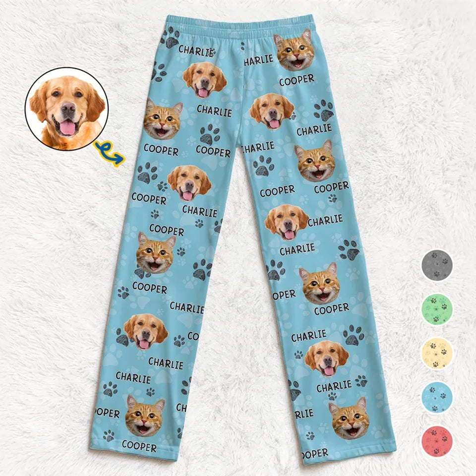 Custom Photo Pawsome Christmas Vibes! - Dog & Cat Personalized Custom Pajama Pants - Christmas Gift For Pet Owners, Pet Lovers