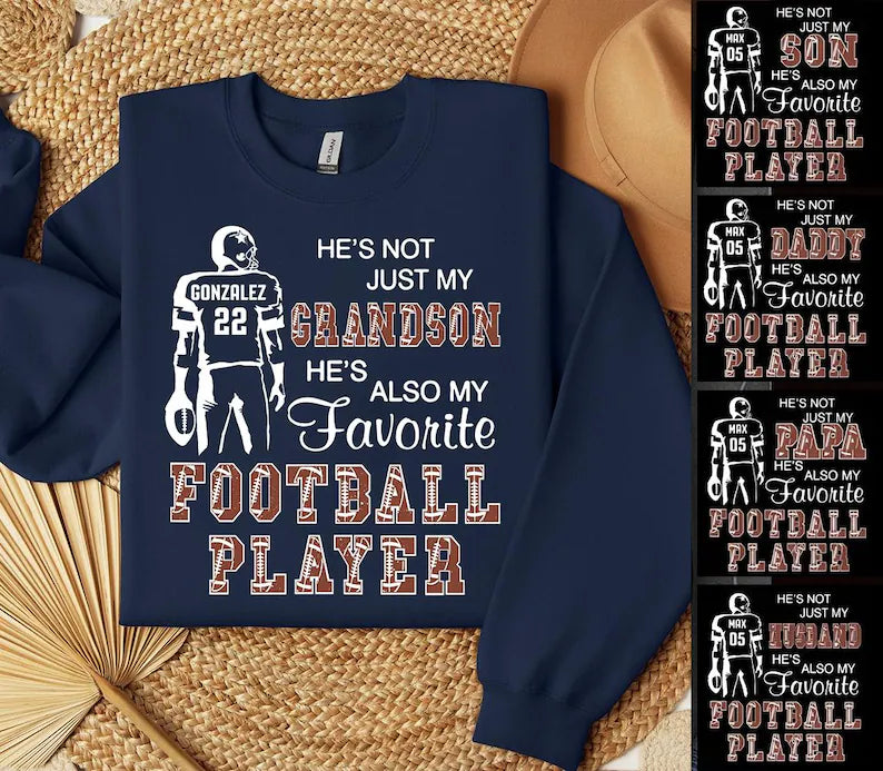 Custom He's Not Just My Grandson He's Favorite Football Player Shirt, Personalized Sports T-Shirt, Game Day Shirt, Football Mom Gift 6776d042-f6c0-4f4a-8cd9-789131bea47b-dff-1-.webp
