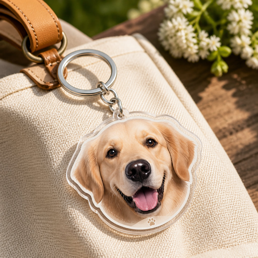 Custom Pet Face Acrylic Keychain – Photo Cutout with Glossy Nose Highlight - Personalized Acrylic Keychain 6784c68b-53b6-4811-96a8-e18e89e81f6b.jpg