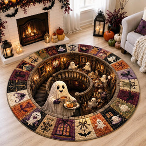 Ghost Halloween Round Rug, 3D Illusion Haunted House Rug, Cute Spooky Ghost Floor Mat, Halloween Kids Room Decor, Ghost Lover Gift 67903404-171f-4806-a195-b347b0a361ce-1.jpg