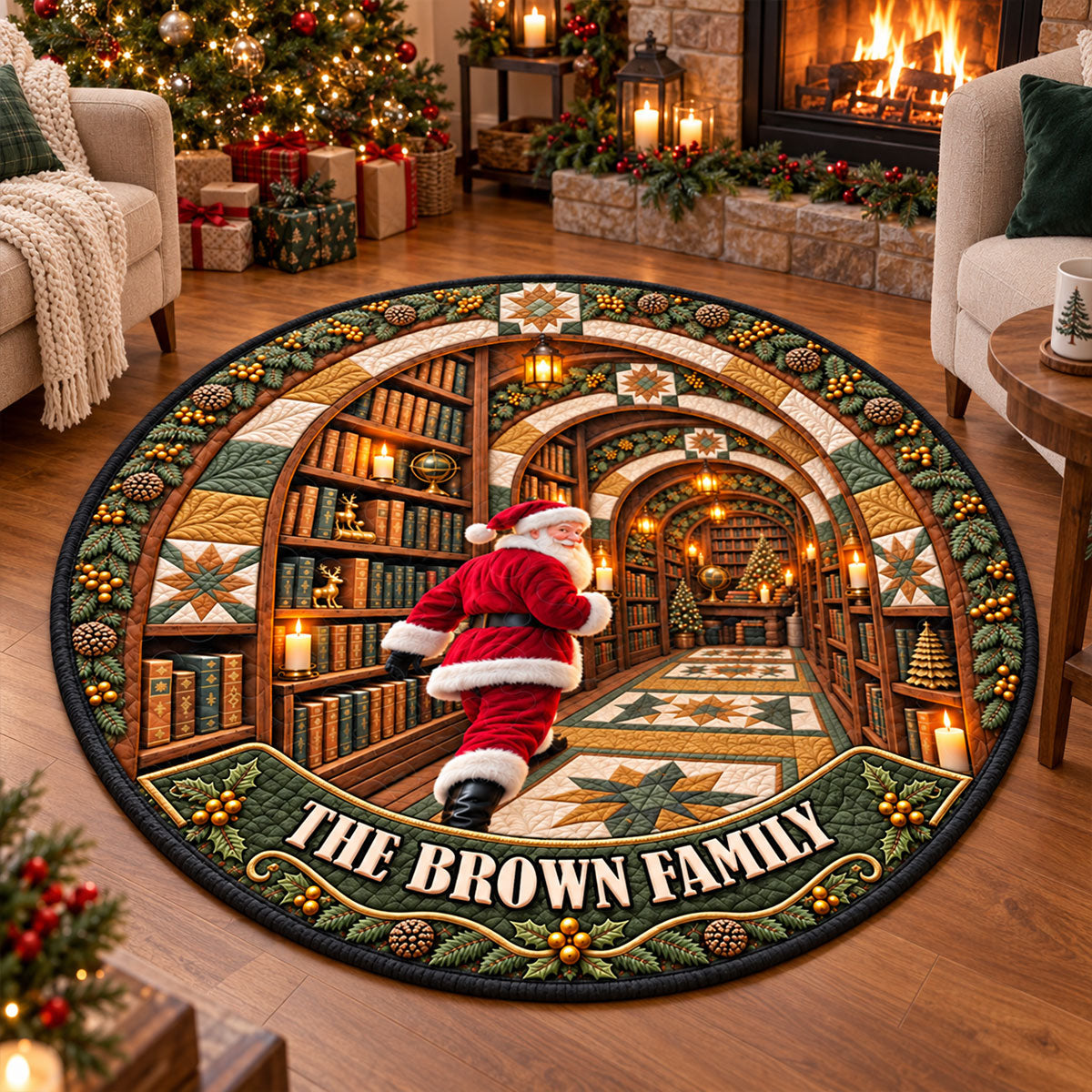 Welcome To The Secret Library 3D Illusion Quilted Rug - Personalized Quilted Mat 67a9d3bb-ac9c-4a99-9bf8-d75dbc44b6f0-4.jpg