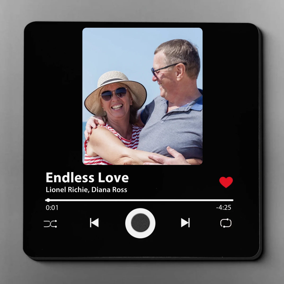 Custom Photo Music Fridge Magnet That Can Play Songs - Personalized Anniversary Wedding Gifts For Husband And Wife, Him And Her - All Of Me Loves All Of You