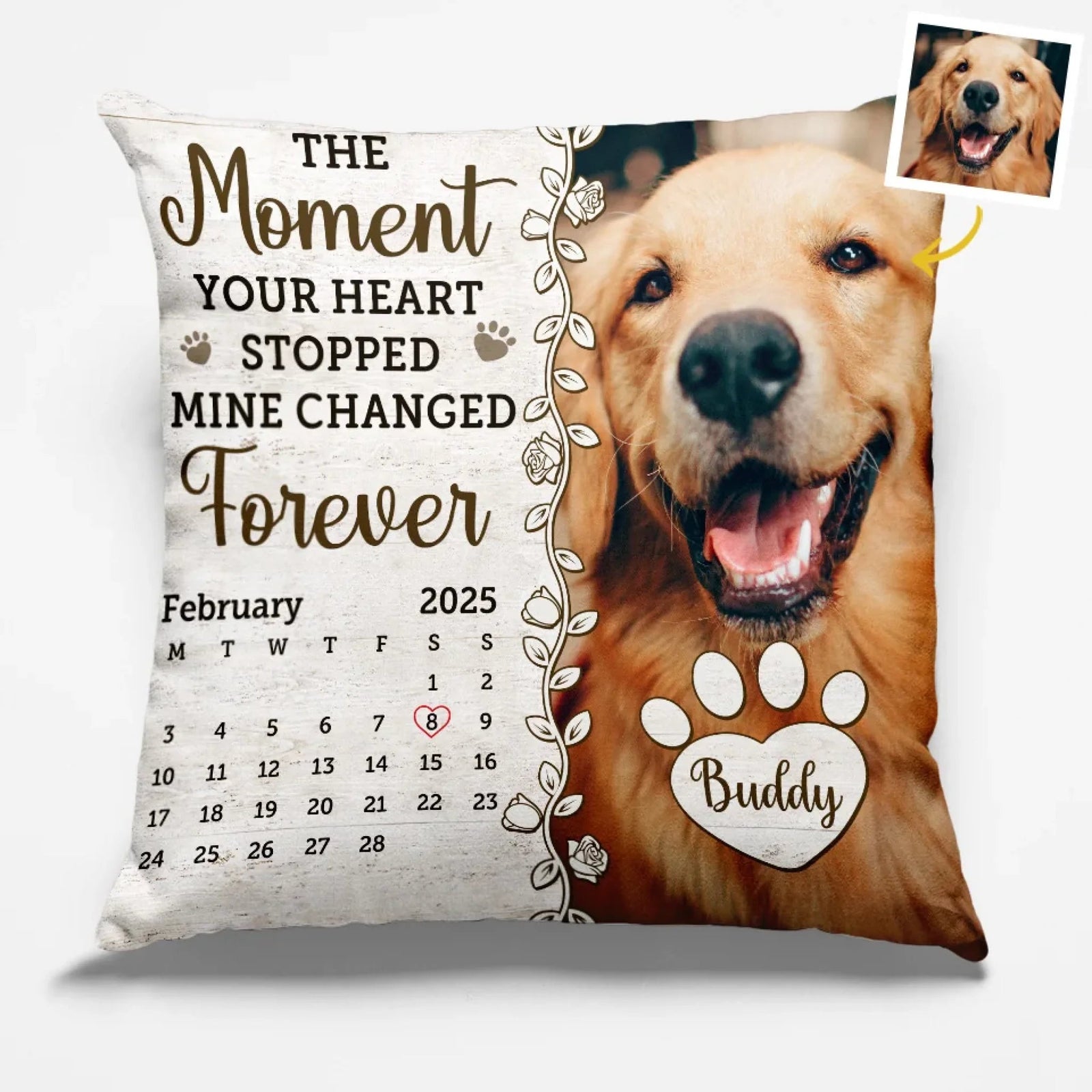 Custom Photo A Thoughtful Gift To Celebrate The Life Of A Furry Friend - Memorial Personalized Custom Pillow - Sympathy Gift For Pet Owners, Pet Lovers