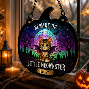 Beware of Little Meownster – Halloween Cat Suncatcher (Name) - Personalized Suncatcher Stained Glass 67c1d053-e65d-4c0a-81c9-3dfe455a7211.jpg