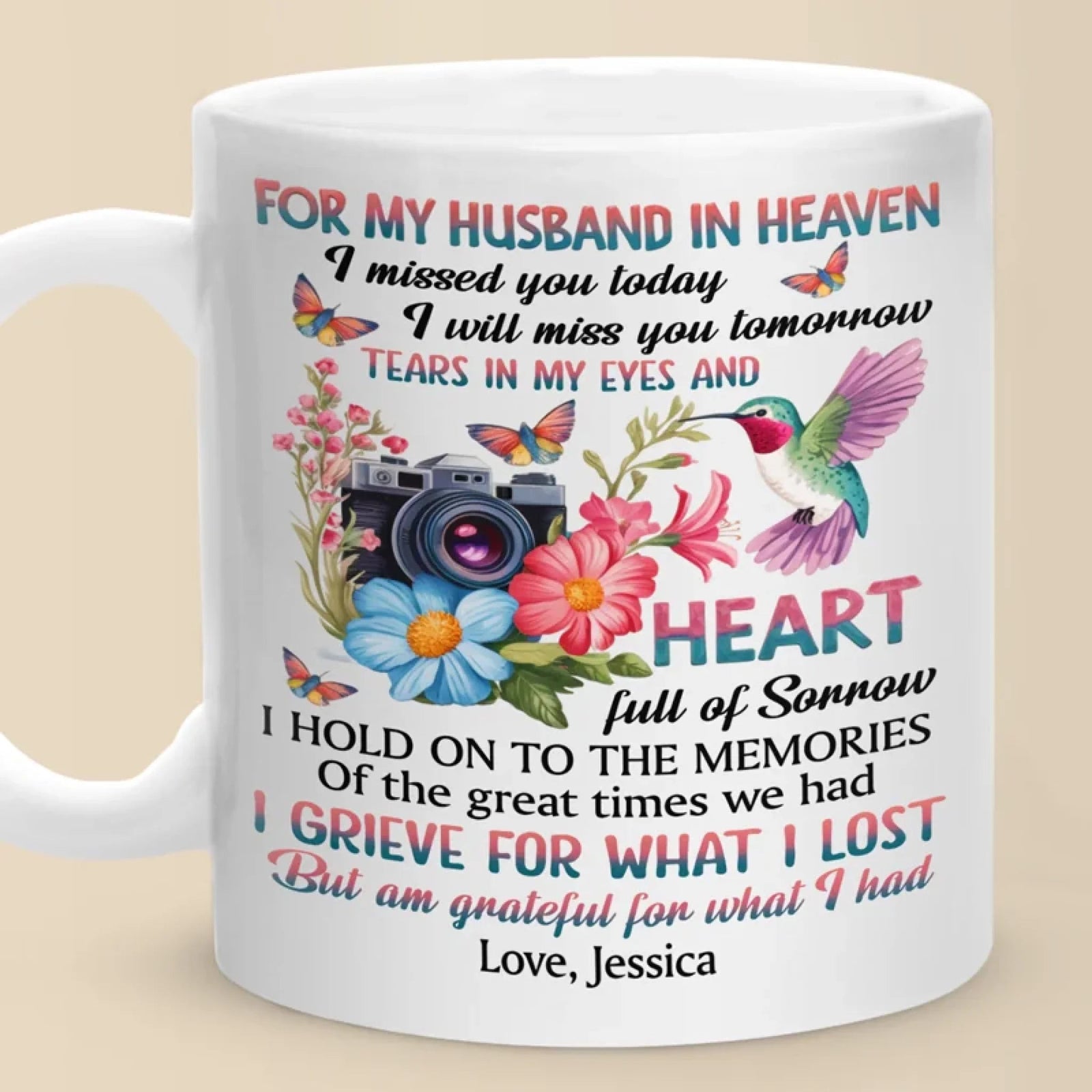 Your Love Guides Me Still - Memorial Personalized Custom Mug - Sympathy Gift For Family Members