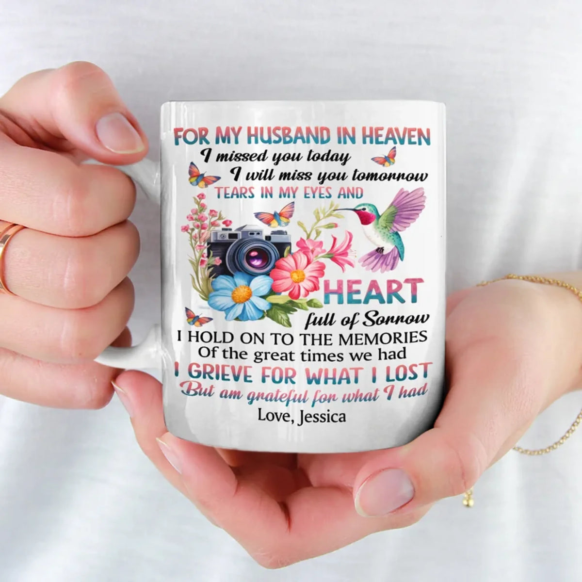 Your Love Guides Me Still - Memorial Personalized Custom Mug - Sympathy Gift For Family Members