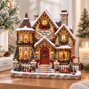 Personalized Christmas House Wooden Block, House Figurine, Family Name Holiday Decor, Christmas Plaque, Rustic Mantel Tabletop Decoration 67c9abdb-b06f-4f6f-89eb-1ee8c8053516-4b1773c5-166e-4123-a755-bcd49f9b99ca.png